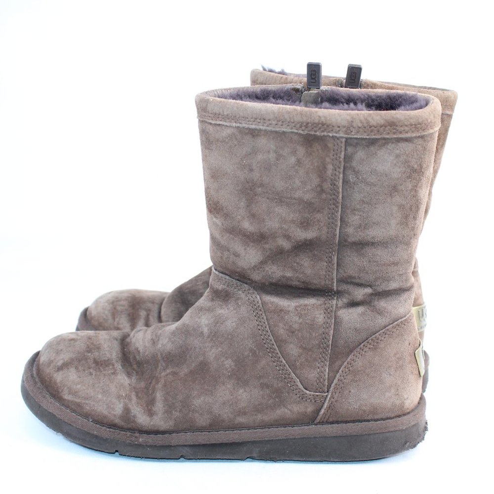 UGG Australia  Side Zip Med Brown Half Calf Boots #136 - Picture 5 of 10